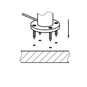 Screw mount from above surface