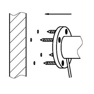 Screw mount from above the wall surface