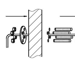 Screw mount from behind wall